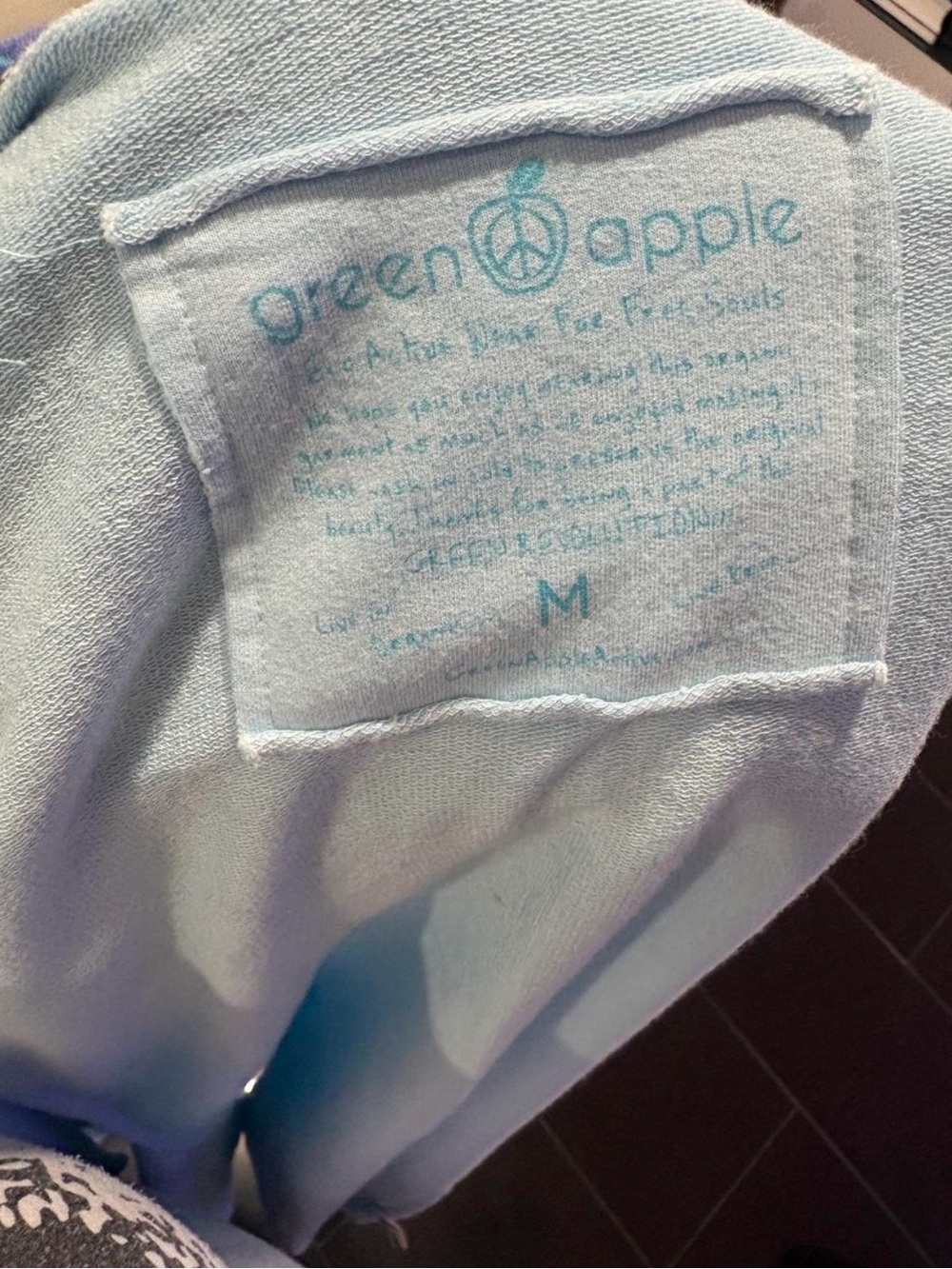 Green Apple Light Blue Hooded Open-Front Cardigan - Picture 8 of 8